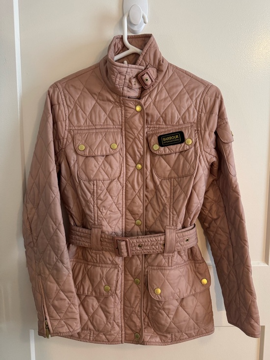 Barbour Jackets & Blazers - Barbour Quilted Belted Utility Jacket in Rose Taupe